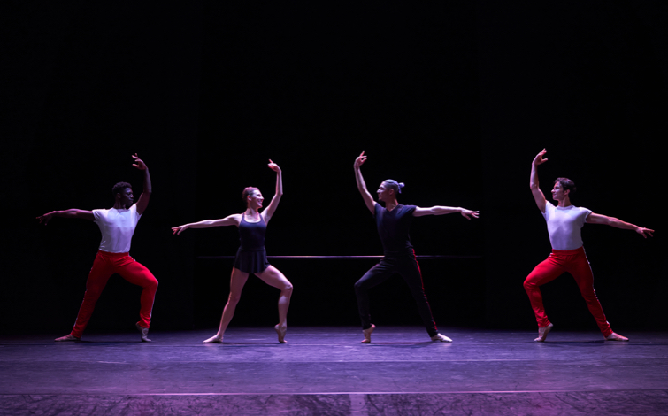 The four-strong cast of The Barre Project in Turn It Out with Tiler Peck and Friends